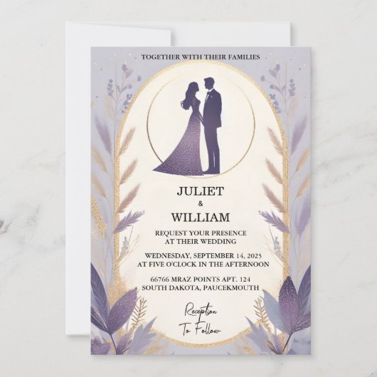 Invitation Ajouter Plum Fall Spring Summer Lavender Sage Mari (Devant)