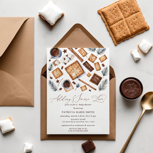 Invitation Ajouter S'More Love Baby shower neutre