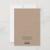 Invitation Ajouter un logo Brown Kraft Bordure Écran à cheveu (Dos)