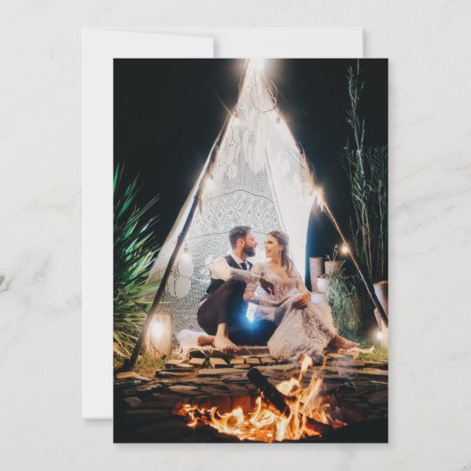 Invitation Ajouter un Mariage de script moderne photo personn (Dos)