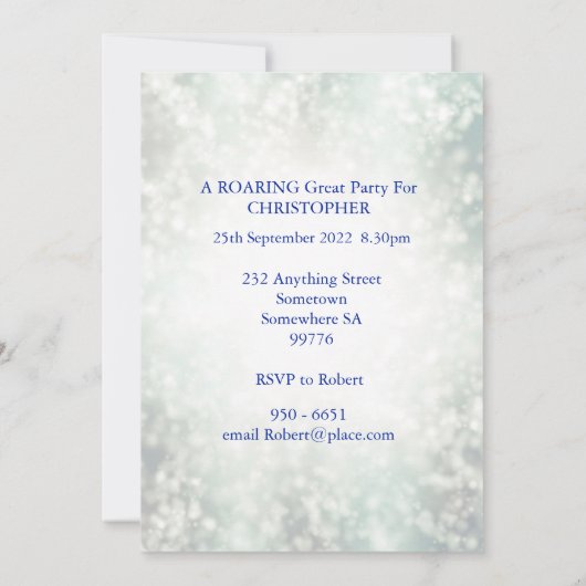 Invitation Ajouter un nom, 10e fête d'anniversaire (Dos)