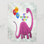 Invitation Ajouter un nom, 10e fête d'anniversaire (Devant / Derrière)