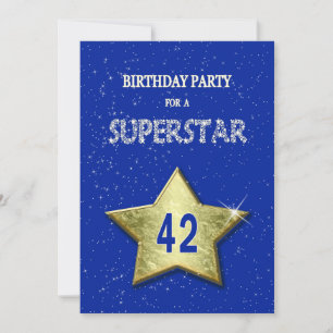 Invitation Ajouter un nom, 42e fête d'anniversaire