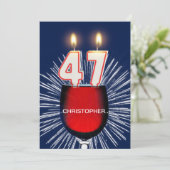 Invitation Ajouter un nom, fête du 47e anniversaire Invitatio (Debout devant)