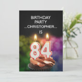 Invitation Ajouter un nom, fête du 84e anniversaire Invitatio (Debout devant)