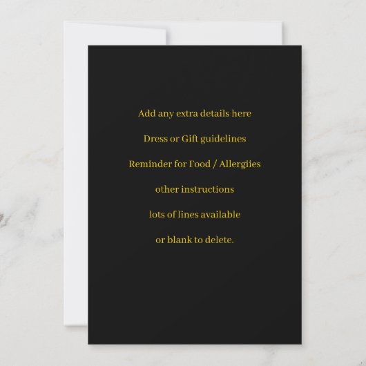 Invitation Ajouter un nom Modifier le texte Junetten Sunflowe (Dos)