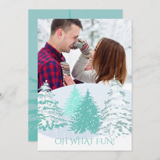 INVITATION AJOUTER UNE PHOTO - CHANGER DE COULEUR ARBRES DE N (Devant / Derrière)