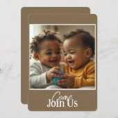 Invitation Ajouter une photo et un texte (Devant / Derrière)