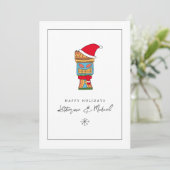 Invitation AJOUTER UNE PHOTO | Joyeux Noël Tiki (Debout devant)