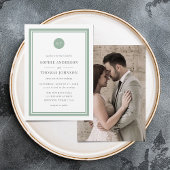 Invitation Ajouter une photo Monogramme rond de couleur modif