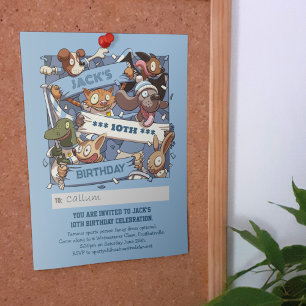 Invitation Ajouter Votre Nom Anniversaire Animaux Ventilateur