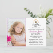 Invitation Ajouter Votre Photo Anniversaire Fille Fête Annive (Debout devant)