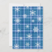 Invitation Ajouter votre photo Blue Plaid Christmas (Dos)