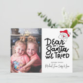 Invitation AJOUTER VOTRE PHOTO | Cher Père Noël, Nous Avons E (Debout devant)