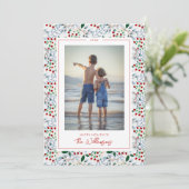 Invitation AJOUTER VOTRE PHOTO | Joyeuses fêtes (Debout devant)