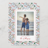 Invitation AJOUTER VOTRE PHOTO | Joyeuses fêtes (Devant / Derrière)