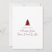 Invitation AJOUTER VOTRE PHOTO | Joyeux Noël Arbre de Noël (Dos)