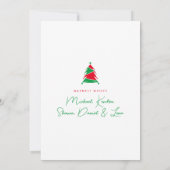 Invitation AJOUTER VOTRE PHOTO | Joyeux Noël Arbre de Noël (Dos)