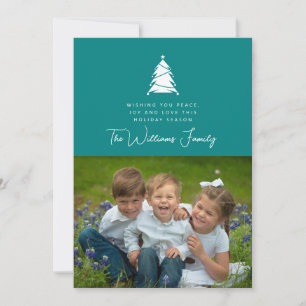 Invitation AJOUTER VOTRE PHOTO Joyeux Noël Arbre de Noël