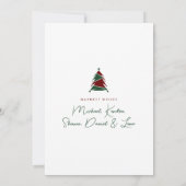 Invitation AJOUTER VOTRE PHOTO | Joyeux Noël Arbre de Noël (Dos)