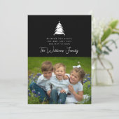 Invitation AJOUTER VOTRE PHOTO | Joyeux Noël Arbre de Noël (Debout devant)