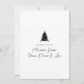 Invitation AJOUTER VOTRE PHOTO | Joyeux Noël Arbre de Noël (Dos)