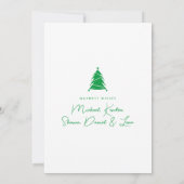 Invitation AJOUTER VOTRE PHOTO | Joyeux Noël Arbre de Noël (Dos)