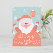 Invitation Ajouter votre photo | Joyeux Noël Père Noël (Debout devant)