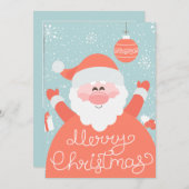 Invitation Ajouter votre photo | Joyeux Noël Père Noël (Devant / Derrière)