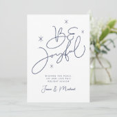 Invitation AJOUTER VOTRE PHOTO | Joyeux Noël Sois Joyeux (Debout devant)