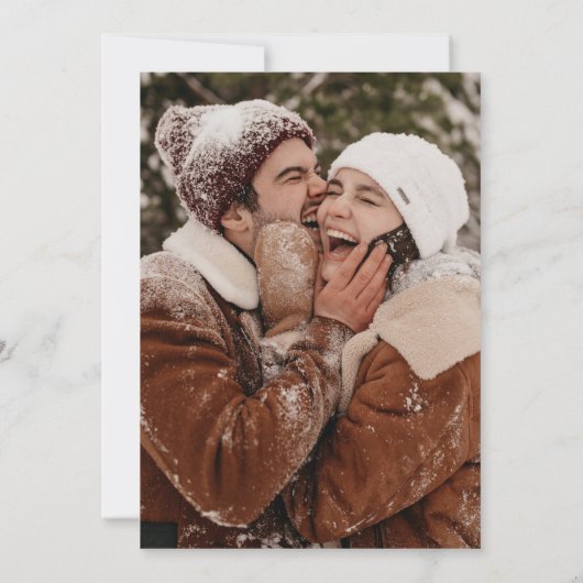 Invitation AJOUTER VOTRE PHOTO | Joyeux Noël Sois Joyeux (Dos)