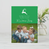 Invitation AJOUTER VOTRE PHOTO | Joyeux rennes de Noël (Debout devant)