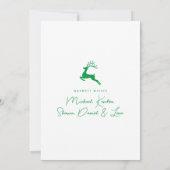 Invitation AJOUTER VOTRE PHOTO | Joyeux rennes de Noël (Dos)