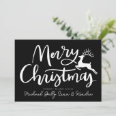 Invitation AJOUTER VOTRE PHOTO | Joyeux rennes de Noël (Debout devant)