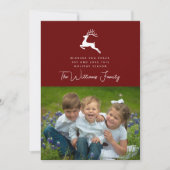 Invitation AJOUTER VOTRE PHOTO | Joyeux rennes de Noël (Devant)