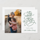 Invitation AJOUTER VOTRE PHOTO | La Saison D'Être Jolly (Devant / Derrière)