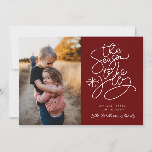 Invitation AJOUTER VOTRE PHOTO | La Saison D'Être Jolly (Devant)