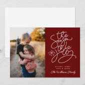 Invitation AJOUTER VOTRE PHOTO | La Saison D'Être Jolly (Devant / Derrière)