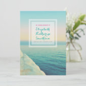 Invitation Ajouter votre photo Memorial Sea Ocean Beach Turqu (Debout devant)