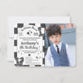 Invitation Ajouter votre photo Tournoi d'échecs Anniversaire (Devant)