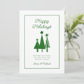 Invitation AJOUTER VOTRE PHOTO | Vacances Arbre de Noël moder (Debout devant)