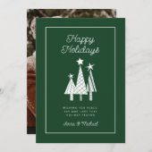 Invitation AJOUTER VOTRE PHOTO | Vacances Arbre de Noël moder (Devant / Derrière)