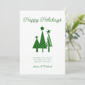 Invitation AJOUTER VOTRE PHOTO | Vacances Arbre de Noël moder (Debout devant)