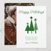 Invitation AJOUTER VOTRE PHOTO | Vacances Arbre de Noël moder (Devant / Derrière)