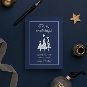 Invitation AJOUTER VOTRE PHOTO   Vacances Arbre de Noël moder