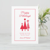 Invitation AJOUTER VOTRE PHOTO | Vacances Arbre de Noël moder (Debout devant)