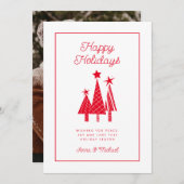 Invitation AJOUTER VOTRE PHOTO | Vacances Arbre de Noël moder (Devant / Derrière)