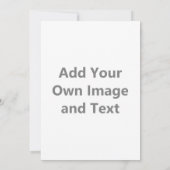 Invitation Ajouter Votre Propre Image Et Votre Propre Texte (Dos)