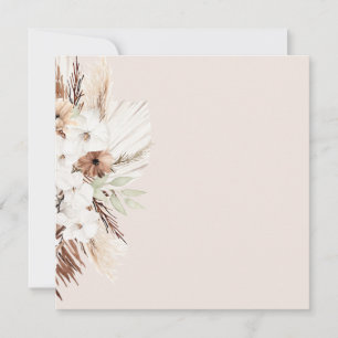 Invitation ajouter votre texte pampas grass terre cuite