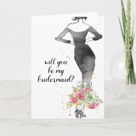 Invitation Ajouter votre texte | Pomme sauvage | Robe florale (Devant)
